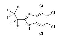 4,5,6,7-tetrachloro-2-(1,1,2,2,2-pentafluoroethyl)-1H-benzimidazole Structure