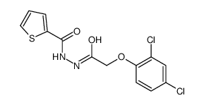 N'-[2-(2,4-dichlorophenoxy)acetyl]thiophene-2-carbohydrazide Structure