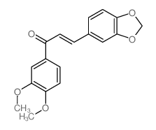 3-benzo[1,3]dioxol-5-yl-1-(3,4-dimethoxyphenyl)prop-2-en-1-one structure