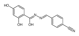 N-[(4-cyanophenyl)methylideneamino]-2,4-dihydroxybenzamide Structure