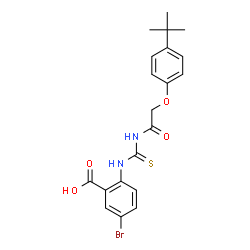 5-BROMO-2-[[[[[5-METHYL-2-(1-METHYLETHYL)PHENOXY]ACETYL]AMINO]THIOXOMETHYL]AMINO]-BENZOIC ACID picture