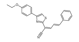 (2Z,4E)-2-[4-(4-Ethoxyphenyl)-1,3-thiazol-2-yl]-5-phenyl-2,4-pent adienenitrile结构式