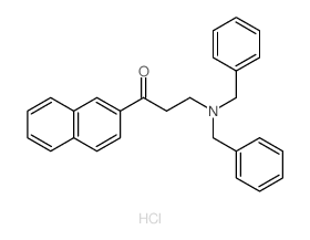 3-(dibenzylamino)-1-naphthalen-2-yl-propan-1-one结构式