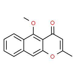 5-Methoxy-2-methyl-4H-naphtho[2,3-b]pyran-4-one结构式