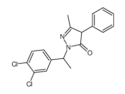 2-[1-(3,4-Dichloro-phenyl)-ethyl]-5-methyl-4-phenyl-2,4-dihydro-pyrazol-3-one结构式