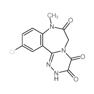 11-Chloro-8-methyl-2,8-dihydro(1,2,4)triazino(4,3-d)(1,4)benzodiazepine-3,4,7(6H)-trione结构式