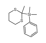 dimethyl(2-methyl-1,3-dithiacyclohexan-2-yl)phenylsilan Structure