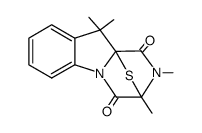 2,3,10,10-tetramethyl-2,3-dihydro-10H-3,10a-episulfano-pyrazino[1,2-a]indole-1,4-dione结构式