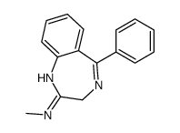 N-methyl-5-phenyl-3H-1,4-benzodiazepin-2-amine结构式