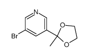 3-Acetyl-5-bromopyridine ethylene ketal结构式