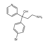 3-amino-1-(4-bromophenyl)-1-(3-pyridyl)propan-1-ol Structure