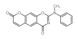 2-(N-methylanilino)pyrano[3,2-g][1,3]benzoxazine-4,8-dione Structure