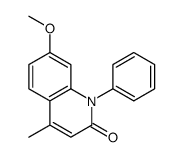 7-methoxy-4-methyl-1-phenylquinolin-2-one结构式