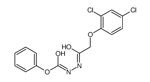 phenyl N-[[2-(2,4-dichlorophenoxy)acetyl]amino]carbamate结构式