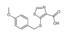 5-[(4-methoxyphenyl)methylsulfanyl]-1,3-thiazole-4-carboxylic acid结构式