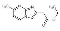 ethyl 2-(4-methyl-1,5,7-triazabicyclo[4.3.0]nona-2,4,6,8-tetraen-8-yl)acetate结构式