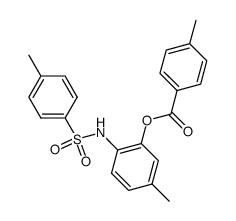 4-Methyl-benzoic acid 5-methyl-2-(toluene-4-sulfonylamino)-phenyl ester Structure