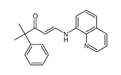 4-methyl-4-phenyl-1-(quinolin-8-ylamino)pent-1-en-3-one结构式