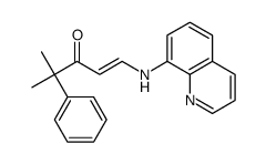 4-methyl-4-phenyl-1-(quinolin-8-ylamino)pent-1-en-3-one Structure