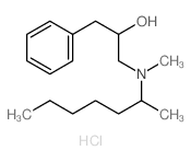 Benzeneethanol, a-[[methyl(1-methylhexyl)amino]methyl]-,hydrochloride (1:1)结构式