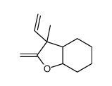 3-ethenyl-3-methyl-2-methylidene-3a,4,5,6,7,7a-hexahydro-1-benzofuran结构式