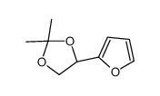 (4S)-4-(furan-2-yl)-2,2-dimethyl-1,3-dioxolane结构式