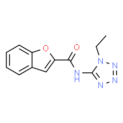 2-Benzofurancarboxamide,N-(1-ethyl-1H-tetrazol-5-yl)-(9CI) structure