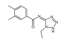 Benzamide, N-(1-ethyl-1H-tetrazol-5-yl)-3,4-dimethyl- (9CI) structure