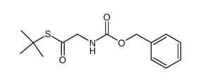 N-(Benzyloxycarbonyl)glycin-t-butylthioester结构式