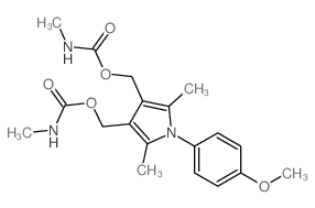 1H-Pyrrole-3,4-dimethanol,1-(4-methoxyphenyl)-2,5-dimethyl-, bis(methylcarbamate) (ester) (9CI) Structure