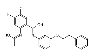 2-acetamido-4,5-difluoro-N-[3-(2-phenylethoxy)phenyl]benzamide Structure