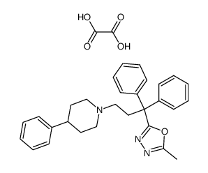 5-[1,1-diphenyl-3-(4-phenylpiperidino)propyl]-2-methyl-1,3,4-oxadiazole oxalate Structure