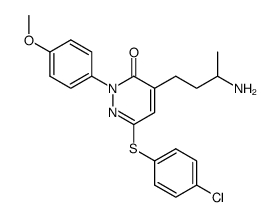 4-(3-Amino-butyl)-6-(4-chloro-phenylsulfanyl)-2-(4-methoxy-phenyl)-2H-pyridazin-3-one结构式