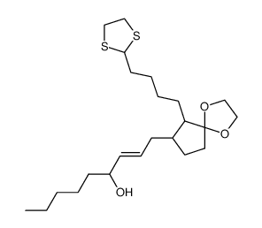 (E)-1-[6-(4-[1,3]Dithiolan-2-yl-butyl)-1,4-dioxa-spiro[4.4]non-7-yl]-non-2-en-4-ol结构式