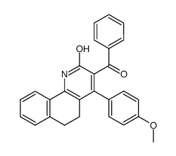 3-benzoyl-4-(4-methoxy-phenyl)-5,6-dihydro-1H-benzo[h]quinolin-2-one Structure