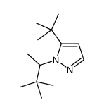 5-tert-butyl-1-(3,3-dimethylbutan-2-yl)pyrazole结构式