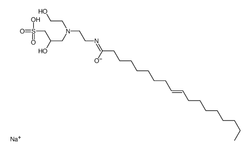 sodium 2-hydroxy-3-[(2-hydroxyethyl)[2-[(1-oxo-9-octadecenyl)amino]ethyl]amino]propanesulphonate structure