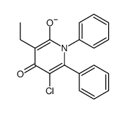 5-chloro-3-ethyl-4-oxo-1,6-diphenylpyridin-2-olate Structure