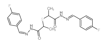 Propanoic acid,2,2'-thiobis-, bis[[(4-fluorophenyl)methylene]hydrazide] (9CI)结构式