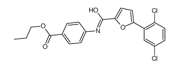 propyl 4-[[5-(2,5-dichlorophenyl)furan-2-carbonyl]amino]benzoate结构式