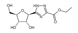 5-β-D-ribofuranosyl-1H-[1,2,4]triazole-3-carboxylic acid ethyl ester Structure