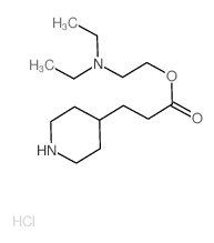 4-Piperidinepropanoicacid, 2-(diethylamino)ethyl ester, hydrochloride (1:2)结构式