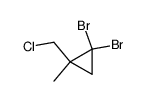 1,1-dibromo-2-chloromethyl-2-methylcyclopropane Structure