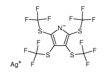 silver-2,3,4,5-tetrakis(trifluoromethylsulfanyl)-1H-pyrrolide Structure