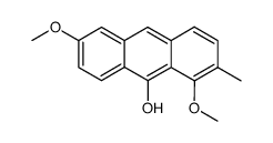 1.6-Dimethoxy-2-methyl-9-hydroxyanthracen结构式