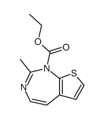2-methyl-thieno[2,3-d][1,3]diazepine-1-carboxylic acid ethyl ester结构式