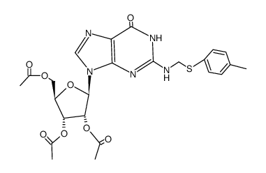 2',3',5'-tri-O-acetyl-2-N-(p-methylphenylthiomethyl)guanosine结构式