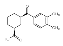 cis-3-(3,4-dimethylbenzoyl)cyclohexane-1-carboxylic acid结构式