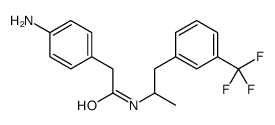 2-(p-Aminophenyl)-N-(α-methyl-m-trifluoromethylphenethyl)acetamide structure