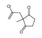 2-(2-chloroallyl)-2-methylcyclopentane-1,3-dione结构式
